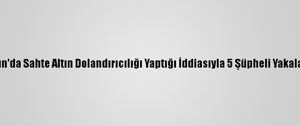 Aydın'da Sahte Altın Dolandırıcılığı Yaptığı İddiasıyla 5 Şüpheli Yakalandı