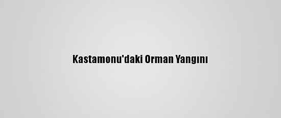 Kastamonu'daki Orman Yangını