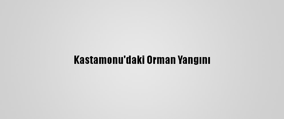 Kastamonu'daki Orman Yangını