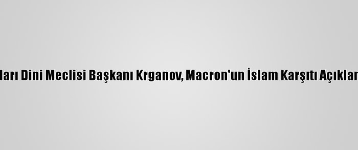 Rusya Müslümanları Dini Meclisi Başkanı Krganov, Macron'un İslam Karşıtı Açıklamalarını Eleştirdi: