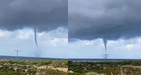 Antalya'nın Patara Plajı Açıklarında Hortum Oluştu