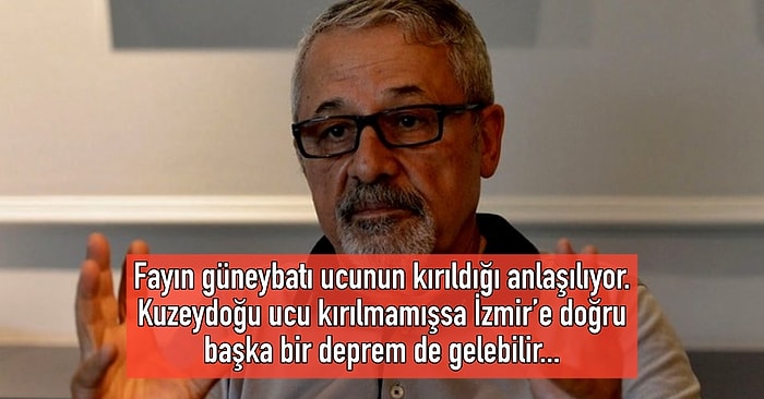 Prof. Dr. Naci Görür, İzmir'deki 6,6 Büyüklüğündeki Depremi Yorumladı: İzmir'e Doğru Başka Depremler Gelebilir!