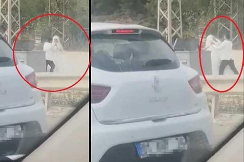 Yazıklar Olsun! Damat, Yol Kenarında Gelini Tekme Tokat Dövdü