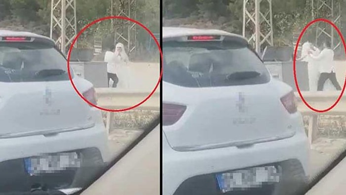 Yazıklar Olsun! Damat, Yol Kenarında Gelini  Tekme Tokat Dövdü