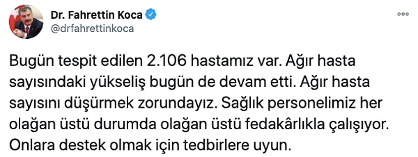 Fahrettin Koca'dan 'Tedbirlere uyun' çağrısı...