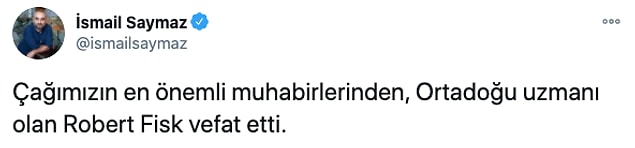 Efsanevi gazetecinin ölümü sosyal medyanın da gündemindeydi...