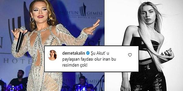 5. Demet Akalın Instagram'dan fotoğraf paylaşan Aleyna Tilki'ye tepki gösterdi!