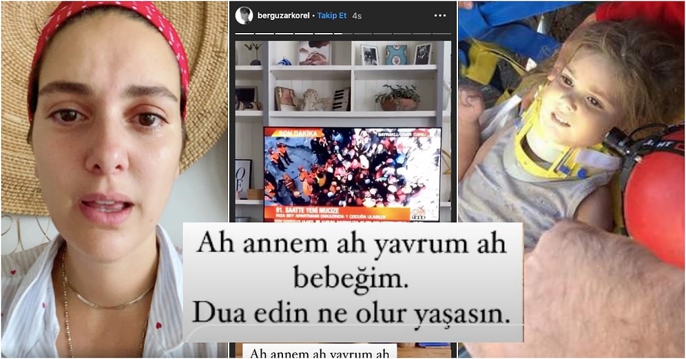 Minik Ayda'nın Kurtarılma Anında Gözyaşlarına Boğulduğu Bir Video Paylaşan Bergüzar Korel'e Hem Destek Hem de Tepkiler Gecikmedi
