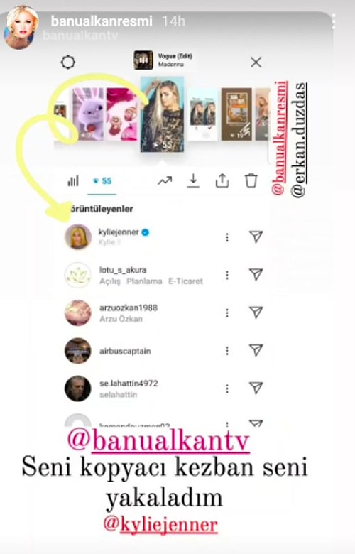 Banu Alkan, sık sık kendisini taklit ettiğini söylediği Kylie Jenner ile ilgili bir paylaşım yaptı!