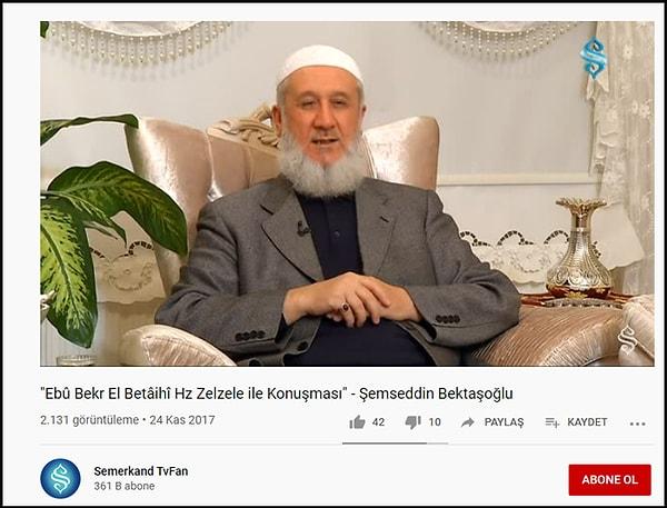 Ancak YouTube'a yüklenen 2017 tarihli videoya bakıldığında Şemseddin Bektaşoğlu'nun Iraklı evliya Ebû Bekr El Betâihî'den bahsettiği görülüyor.