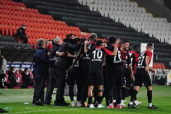 İlk devre, Gaziantep FK'nın 1-0'lık üstünlüğüyle tamamlandı.