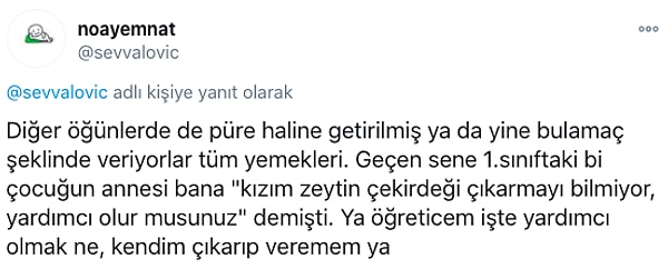 Kahvaltı, ana yemek, atıştırmalık fark etmeksizin püre haline getirilen besinlerle beslenen bu çocuklar çiğneme kabiliyeti geliştiremedikleri gibi pütürlü yiyeceklerle de karşılaştıklarında öğürüyorlar.