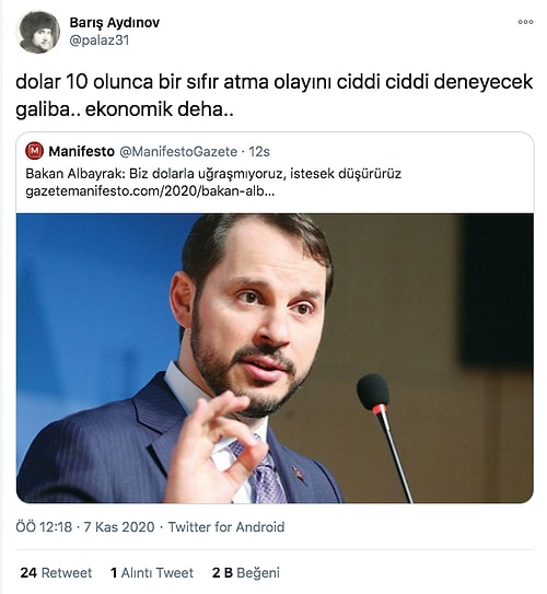 Maliye Bakanı'nın 'İstesek Doları Düşürürüz' Açıklamasına Verdiği Yanıtlarla Ağlanacak Halimize Güldüren Yurdum İnsanı