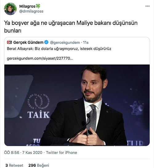 Maliye Bakanı'nın 'İstesek Doları Düşürürüz' Açıklamasına Verdiği Yanıtlarla Ağlanacak Halimize Güldüren Yurdum İnsanı