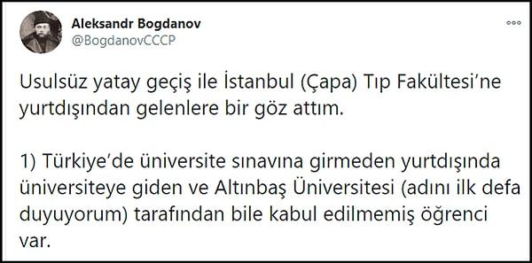 Kendisinin de tıp fakültesi mezunu olduğunu belirten @BogdanovCCCP adlı Twitter kullanıcısı paylaşımlarına şöyle devam etti 👇