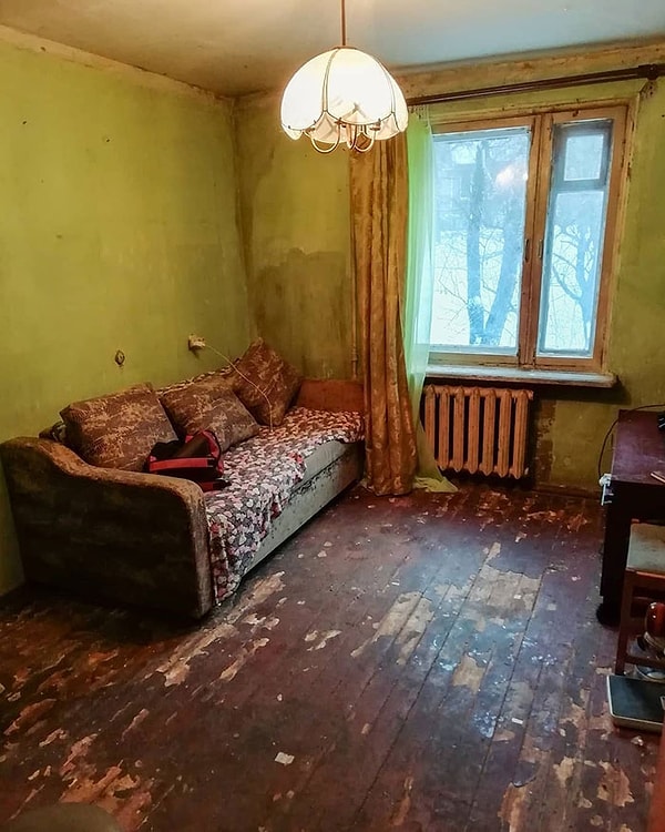 Квартира 47-летней водительницы трамвая Полины Геннадьевны до ремонта