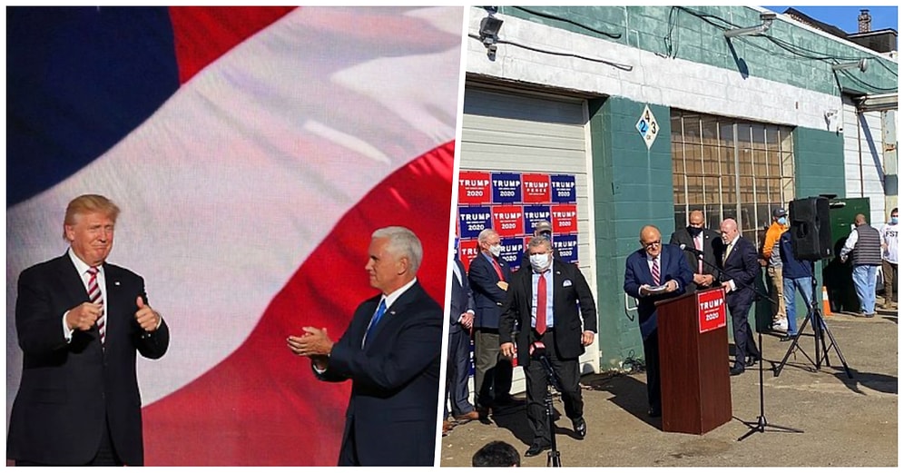 Trump Takımı Basın Toplantısı, Dünyaca Ünlü Bir Hotelde Yapılacağı Düşünülürken Yanlışlıkla Kırsal Bir Otoparkta Yapıldı!