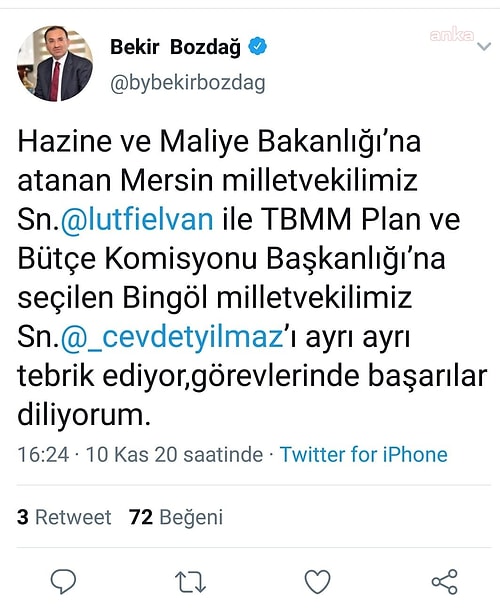 AKP'liler Cevdet Yılmaz'ı Seçilmeden Tebrik Etti: 'Demokrasiye Şeklen Bile Saygıları Yok'