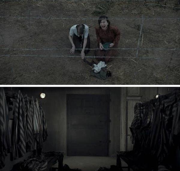 20. 'Çizgili Pijamalı Çocuk' filminde, Bruno ve Shmuel'in gaz odasında öldürülmesi.