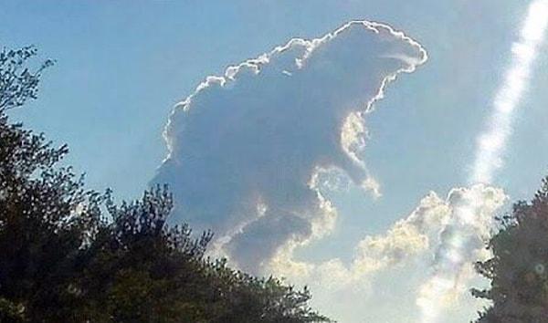 10. Godzilla'ya benzeyen bu bulut: