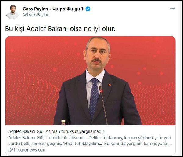 Adalet Bakanı Gül'e gelen tepkiler 👇
