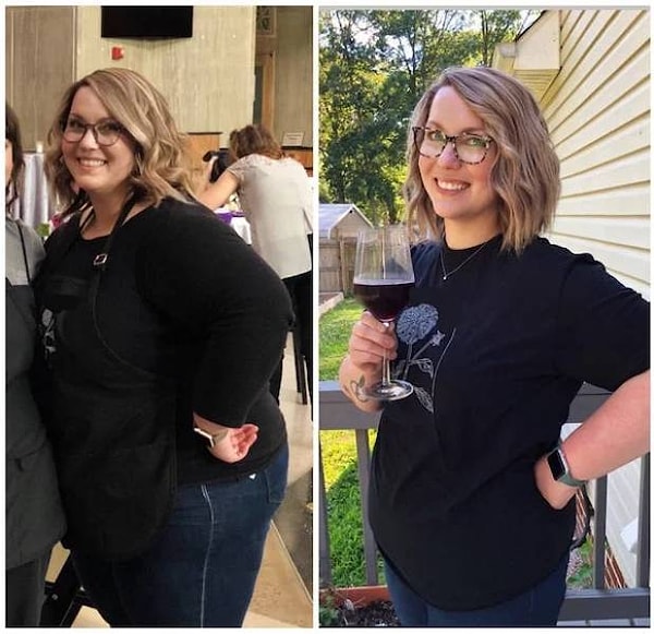 1. "Я только что добилась своей цели: похудела на 45 кг. Чертовски горжусь собой!"