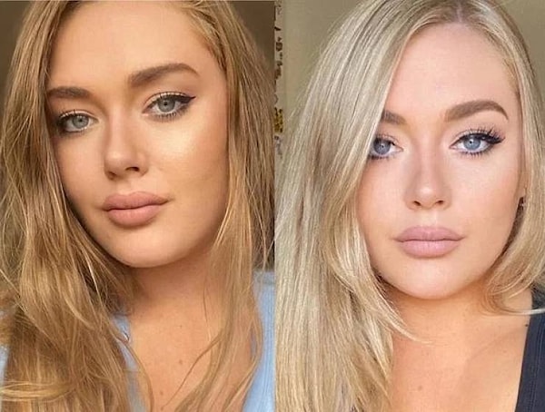 24. "До и После. Решилась присоединиться к лиге блондинок!"