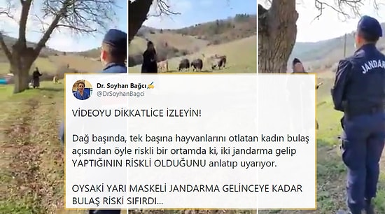 Dağ Başında Tek Başında Hayvan Otlatan Yaşlı Kadına 'Risk Altındasın, Evine Git' Diyen Jandarma Konuşuluyor: 'Onlar Gelene Kadar Risk Sıfırdı'