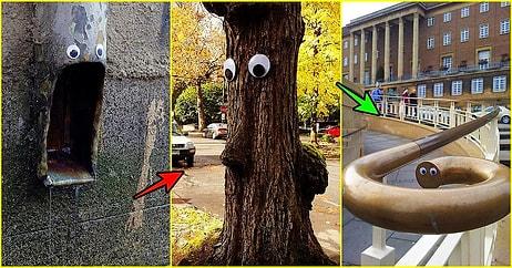 Bir Çift Göz ile Ne Kadar Yaratıcı Olunabilir ki? Basit Ama Oldukça Eğlenceli Bir Sokak Sanatı: Eyebombing