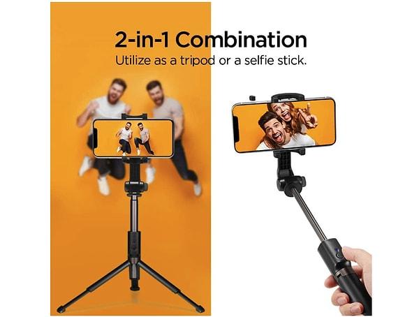 7. Kumandalı kablosuz bu selfie çubuğuyla telefonunuzu düşme riskinden kurtarabilirsiniz.