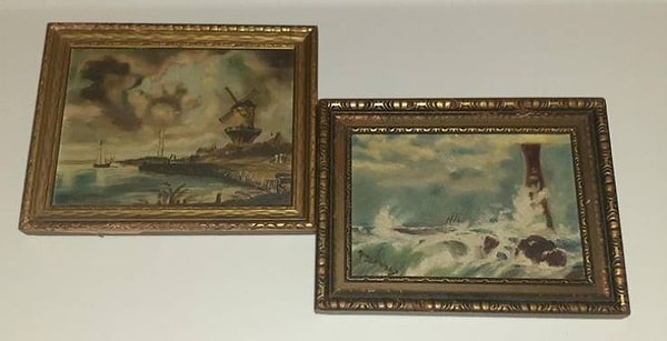 3. "Две картины маслом на холсте 20-х-30-х годов прошлого века, которые я нашел сегодня вечером в Канаде. Не могу поверить в то, что они оказались на помойке..."
