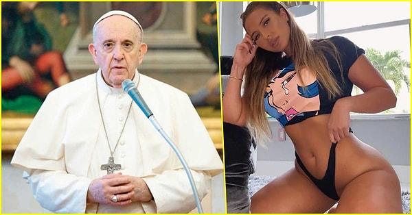 Papa Francis, Brezilyalı top model Natalia Garibotto’nun Instagram hesabında yayınladığı açık fotoğrafı beğendi.