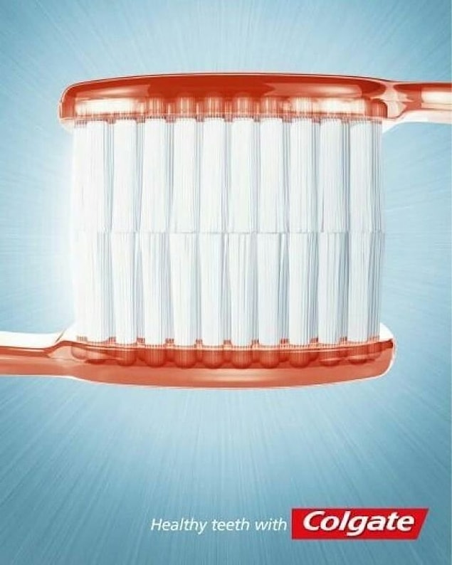 2. Colgate'in sağlıklı dişler temalı reklamı.