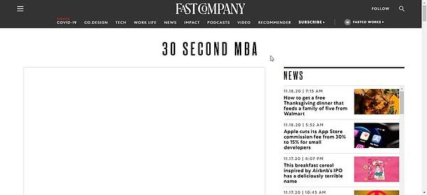 9. Fast Company’nin 30 Saniyelik MBA Programı