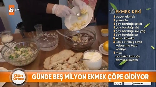 ATV, 'Kıyma Bulamıyorsanız Ekmek Köftesi Yiyin' Dercesine 'Kıymasız Ekmek Köftesi' ve 'Unsuz Kek' Tarifi Verdi