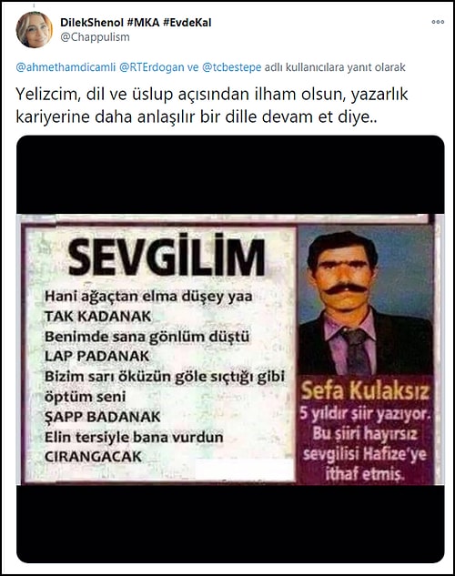 'Horolop Şorolop' Bir Edebi Akım: AKP'li Ahmet Hamdi Çamlı, Erdoğan'a Yazdığı İlginç Şiirle Gündemde