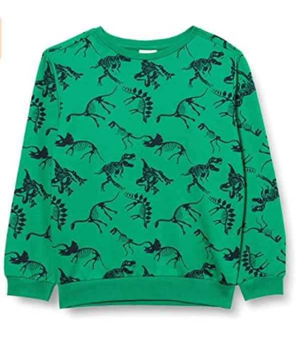 3. Çocuklarınız için de birbirinden güzel ve ucuz sweatshirtler mevcut. Dinozor aşığı çocuklar buna bayılacak.