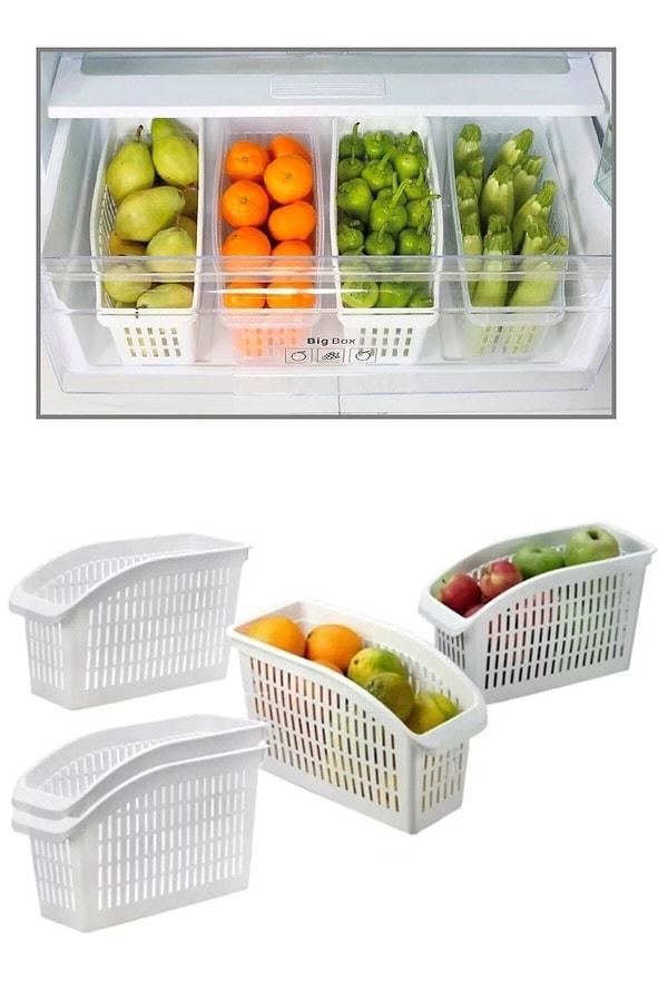 8. Mutfağınızın olduğu kadar buzdolabınızın da düzene ihtiyacı var. Bu sebzelik düzenleyici her eve lazım.