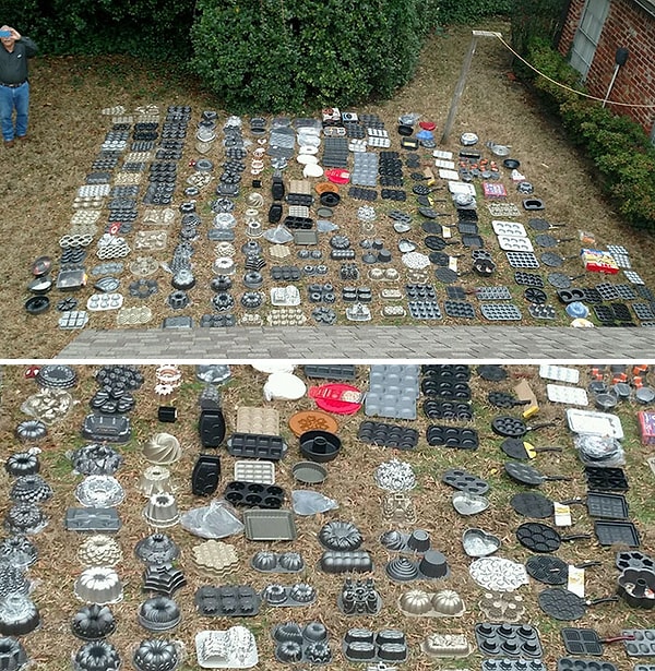 7. "Набор форм для выпекания, который хранила на чердаке моя бабуля".