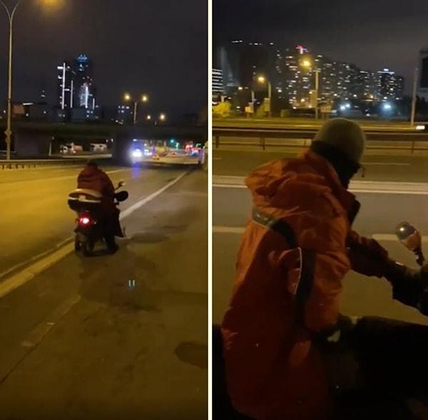 Twitter'da "nurlalito" isimli kullanıcının paylaştığı 'iğrenç' görüntülerde, bir erkek motosikletinin üzerinde mastürbasyon yaparken görülüyor.