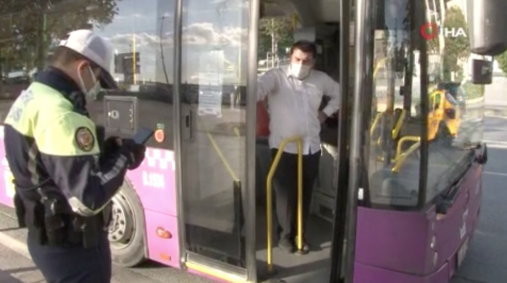 İstanbul Beşiktaş'ta Koronavirüslü Otobüs Şoförü Direksiyon Başında Yakalandı