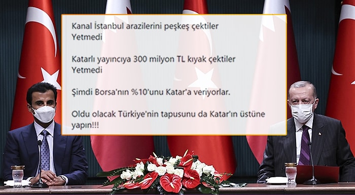 Katar'ın Borsa İstanbul'a Ortak Olmasına Tepkiler: 'Oldu Olacak Türkiye'nin Tapusunu da Katar'ın Üstüne Yapın'