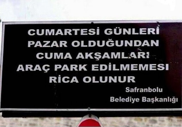 20. Cumartesi günleri aslında salıdır.