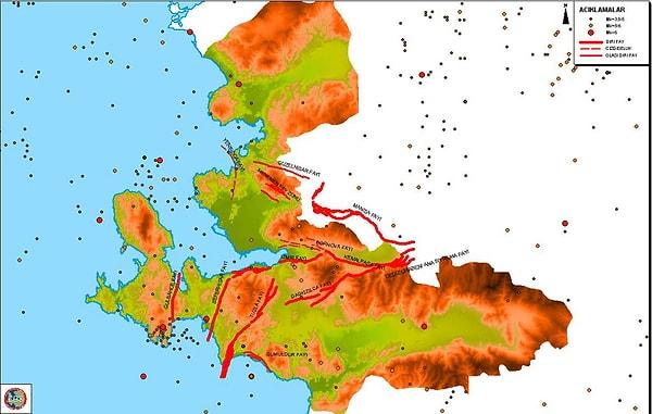 Doğu Akdeniz ve Ege Bölgesi'nde Deprem.