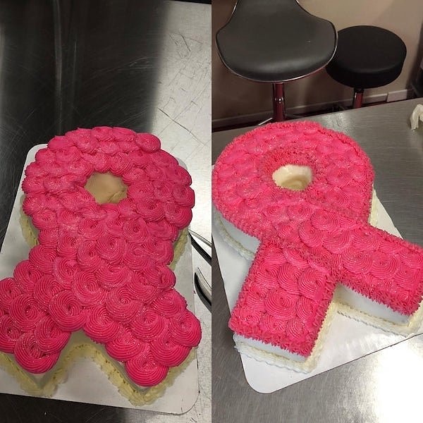 15. "Моя подруга искала того, кто мог бы исправить декорации торта, который ей прислал кондитер. Я горжусь результатом!"