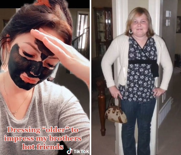 4. "Тут я приоделась по-взрослому, чтобы впечатлить горячих друзей моего брата".