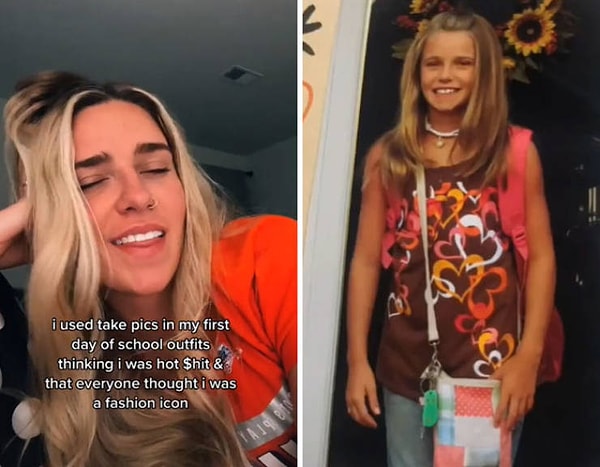 20. "Я всегда делала фото первого учебного дня в школе, так как думала, что все считают меня иконой стиля".