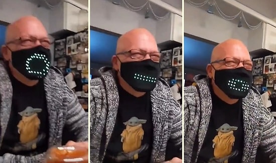 Ağız Hareketlerine Göre Üzerindeki Led Işıkların Şekil Aldığı Aşırı Eğlenceli Maske