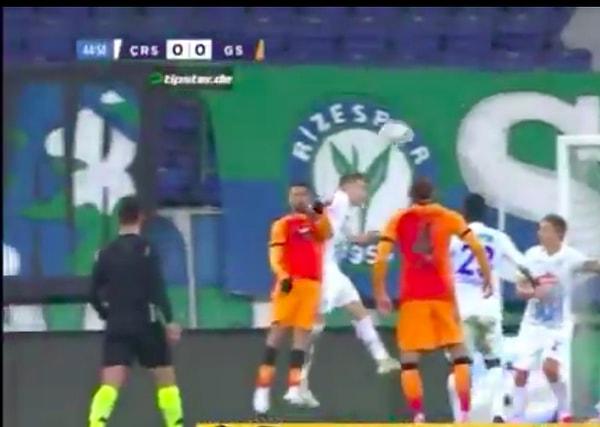 Galatasaray, VAR incelemesinin ardından 45. dakikada penaltı kazandı.
