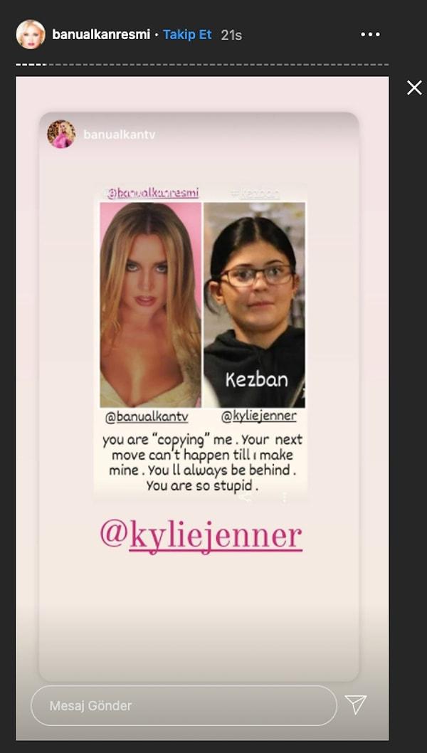 Her fırsatta hem kendisi hem de fanları Kylie Jenner'ı etiketleyerek, 'taklit' ettiğini dile getiriyorlar.